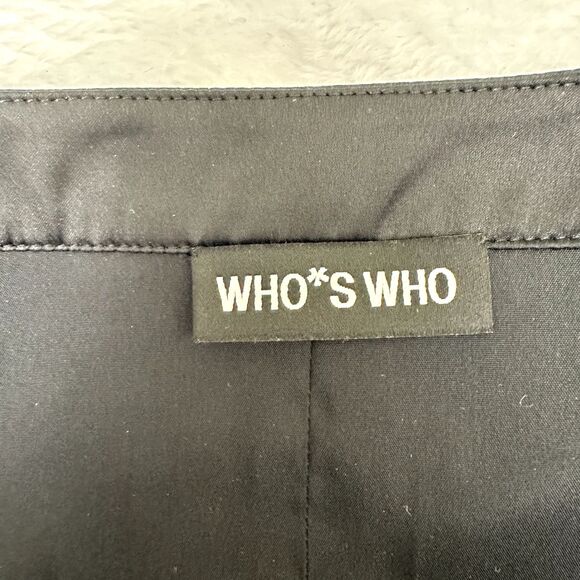 WHO*S WHO Black/White Houndstooth Fit & Flare Party/Cocktail Midi Dress Sz 10/46 - Picture 13 of 16